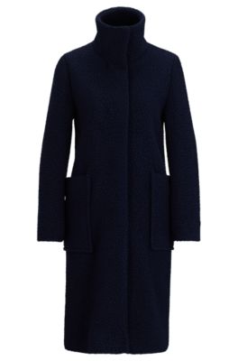 BOSS Formal coat in a woolrich blend