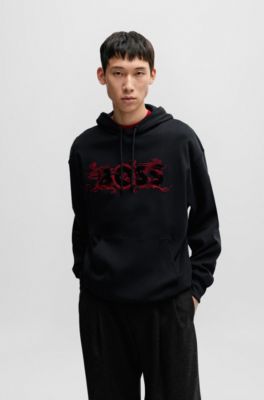 BOSS - コットンインターロック レギュラーフィット フーディ 