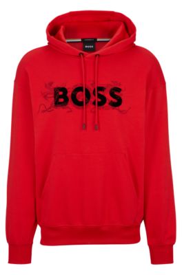 Red hugo on sale boss hoodie