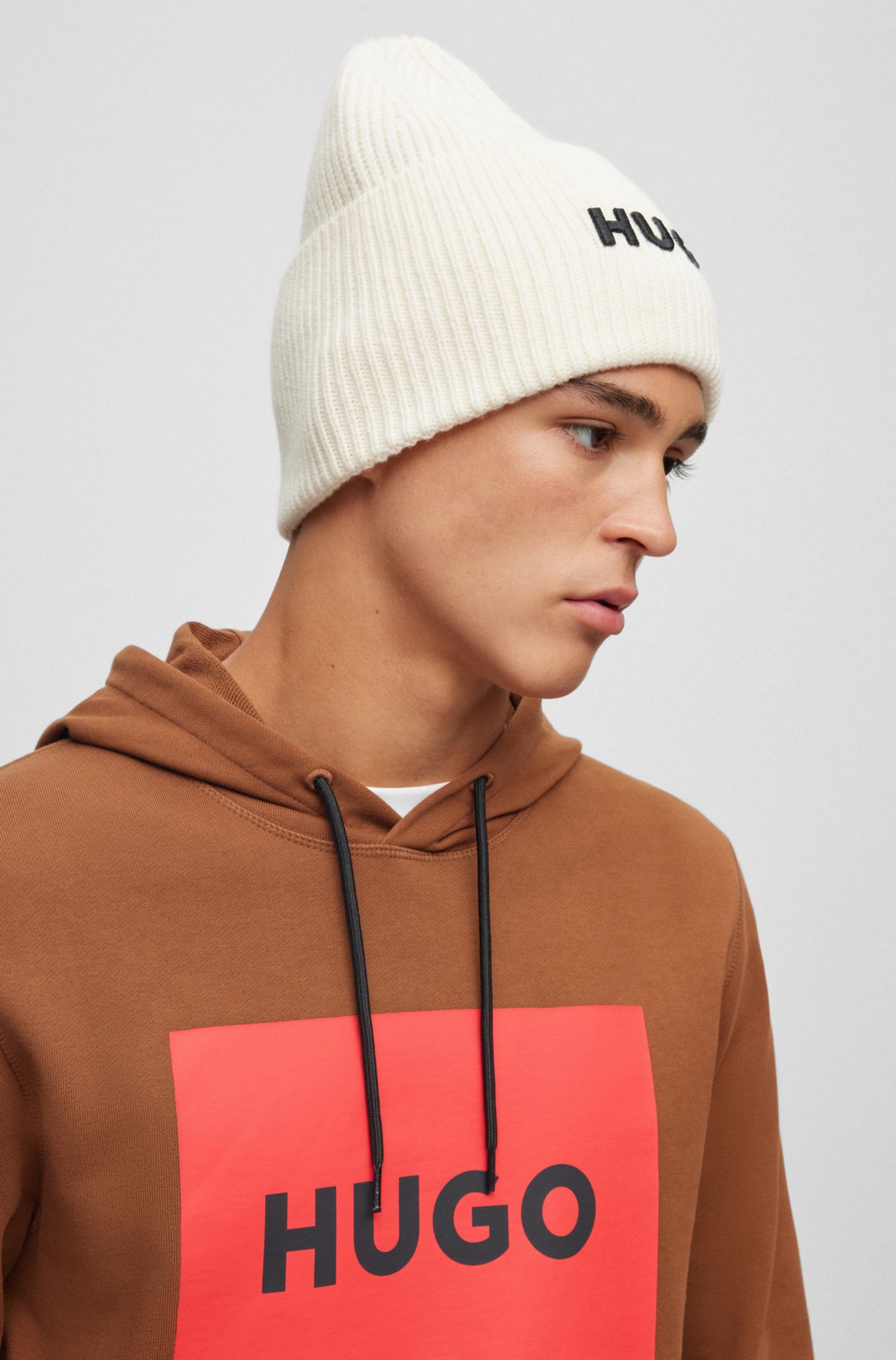 Boss store orange beanie