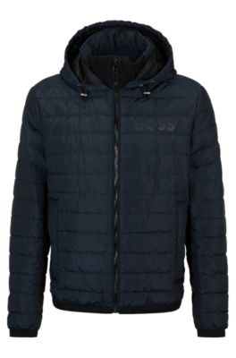 BOSS Waterrepellent padded jacket with tonal logo