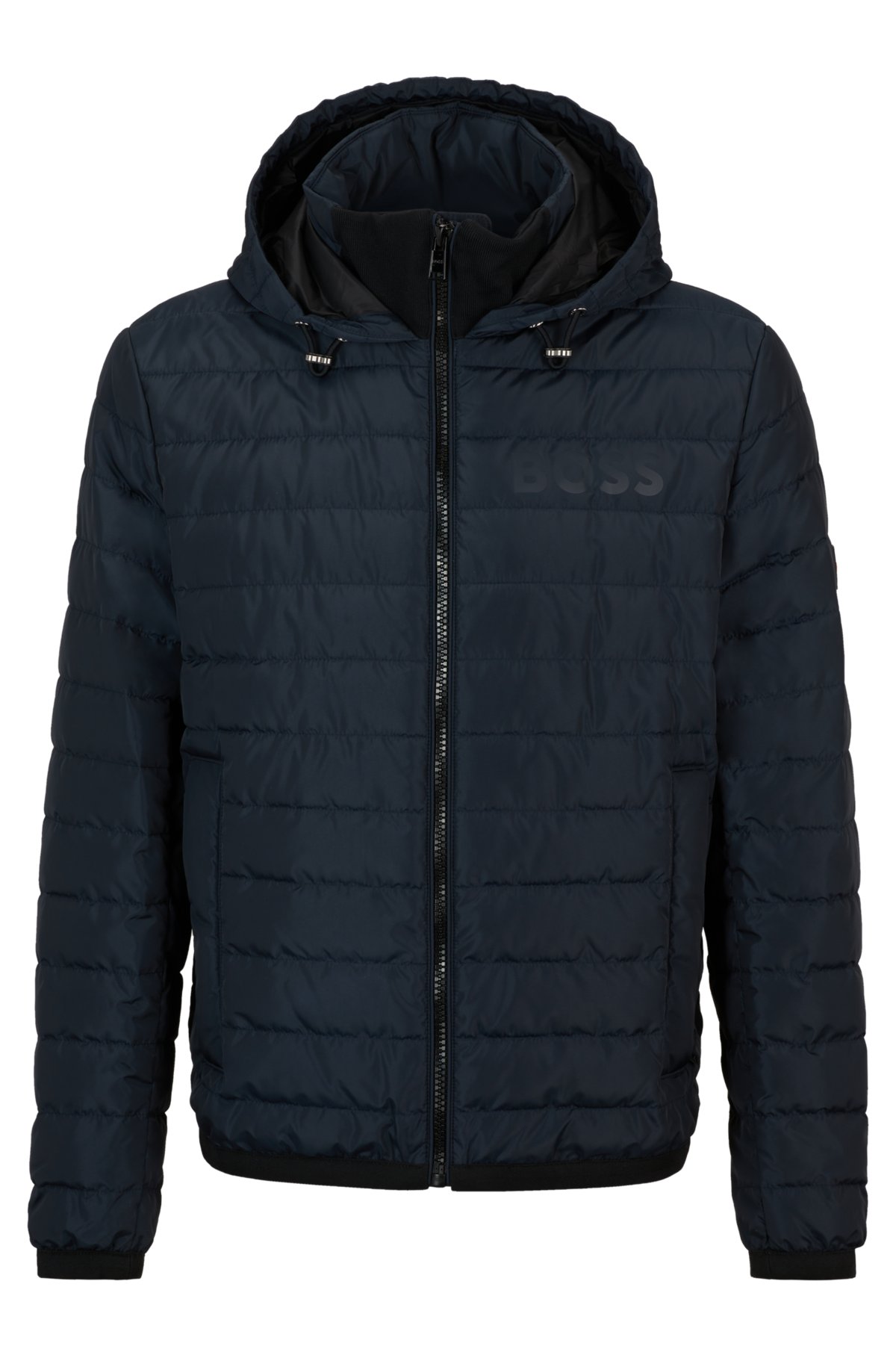 BOSS - Water-repellent padded jacket with hood