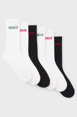 6-pack socks, White / Black