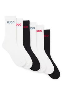 6-pack socks, White / Black