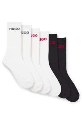 6-pack socks, White / Black