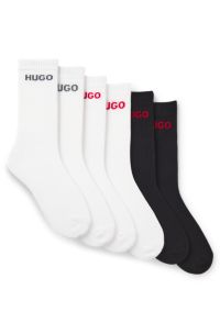 6-pack socks, White / Black