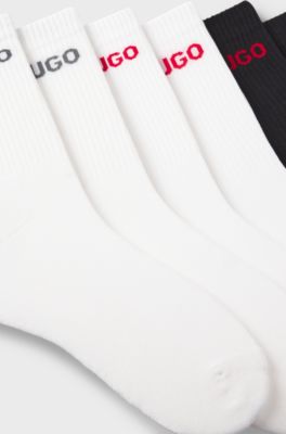 6-pack socks, White / Black
