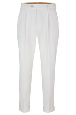 BOSS - Relaxed-fit trousers in stretch wool