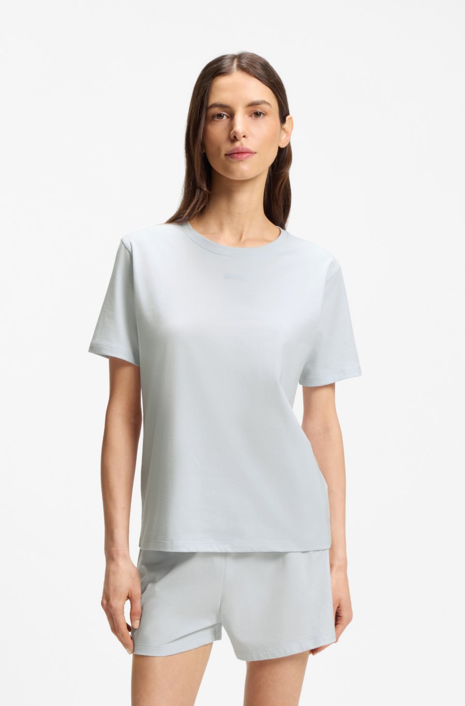 Stretch-cotton pyjama T-shirt