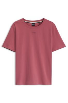 Stretch-cotton pyjama T-shirt, Red