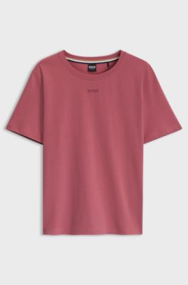 Stretch-cotton pyjama T-shirt, Red