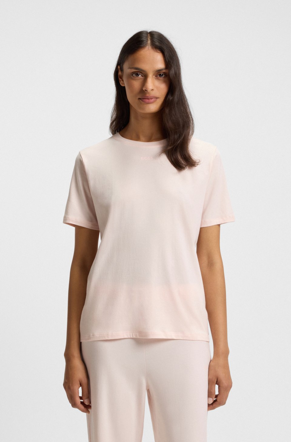Stretch-cotton pyjama T-shirt