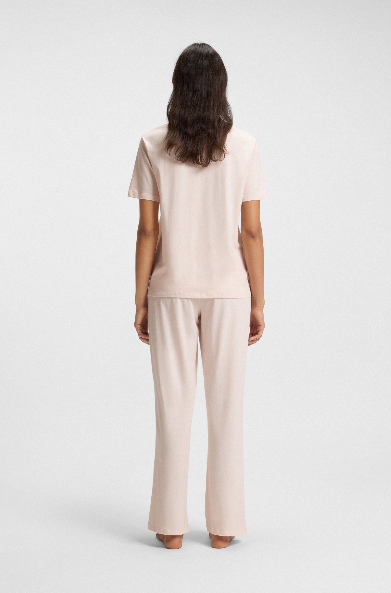 Boss Stretch-cotton pyjama T-shirt dam – bild 3