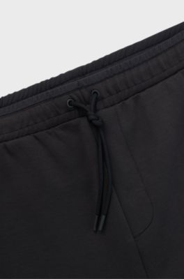 Cotton-blend tracksuit bottoms, Black
