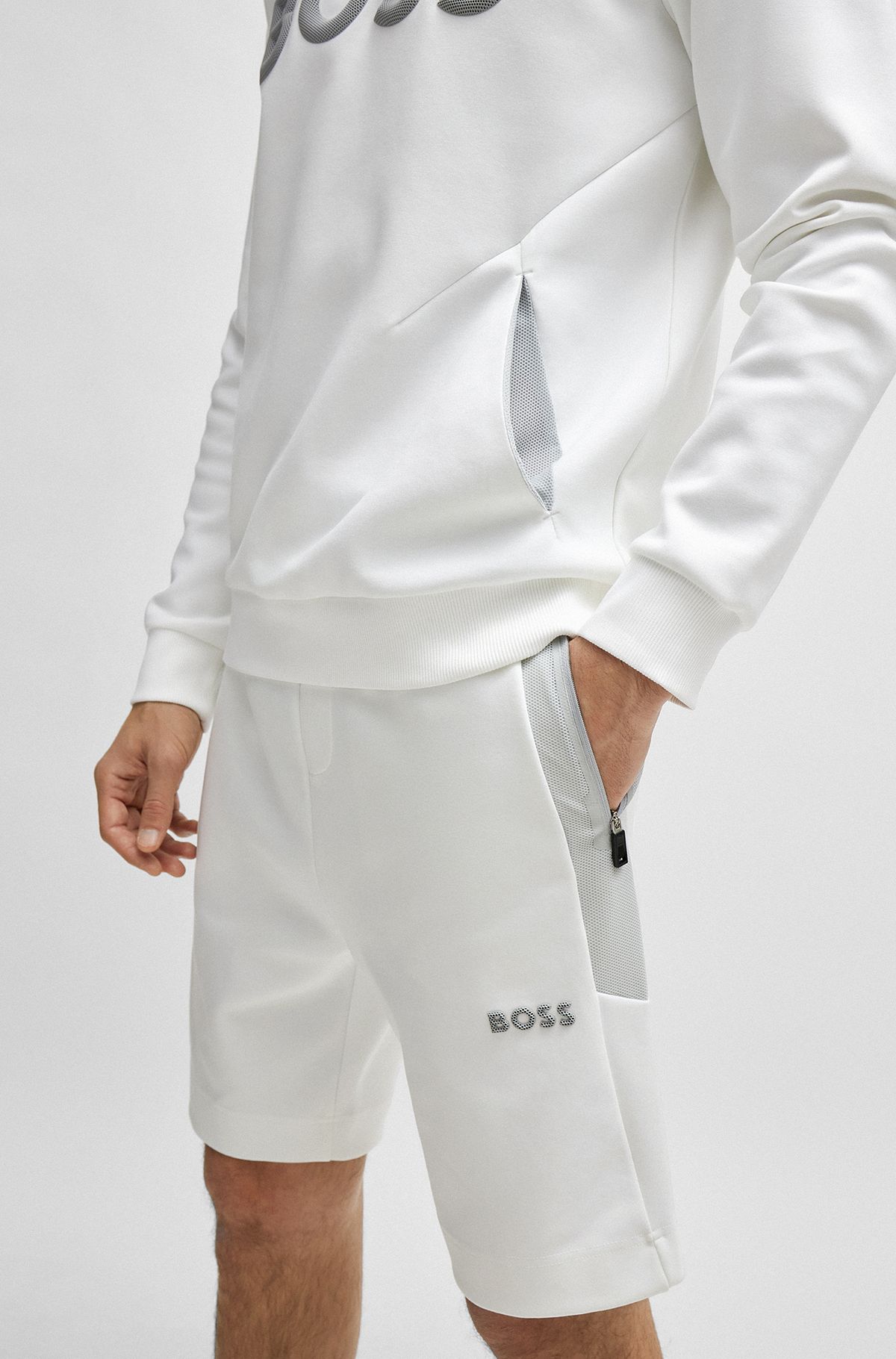 BOSS Pantalon de jogging garcon blanc 