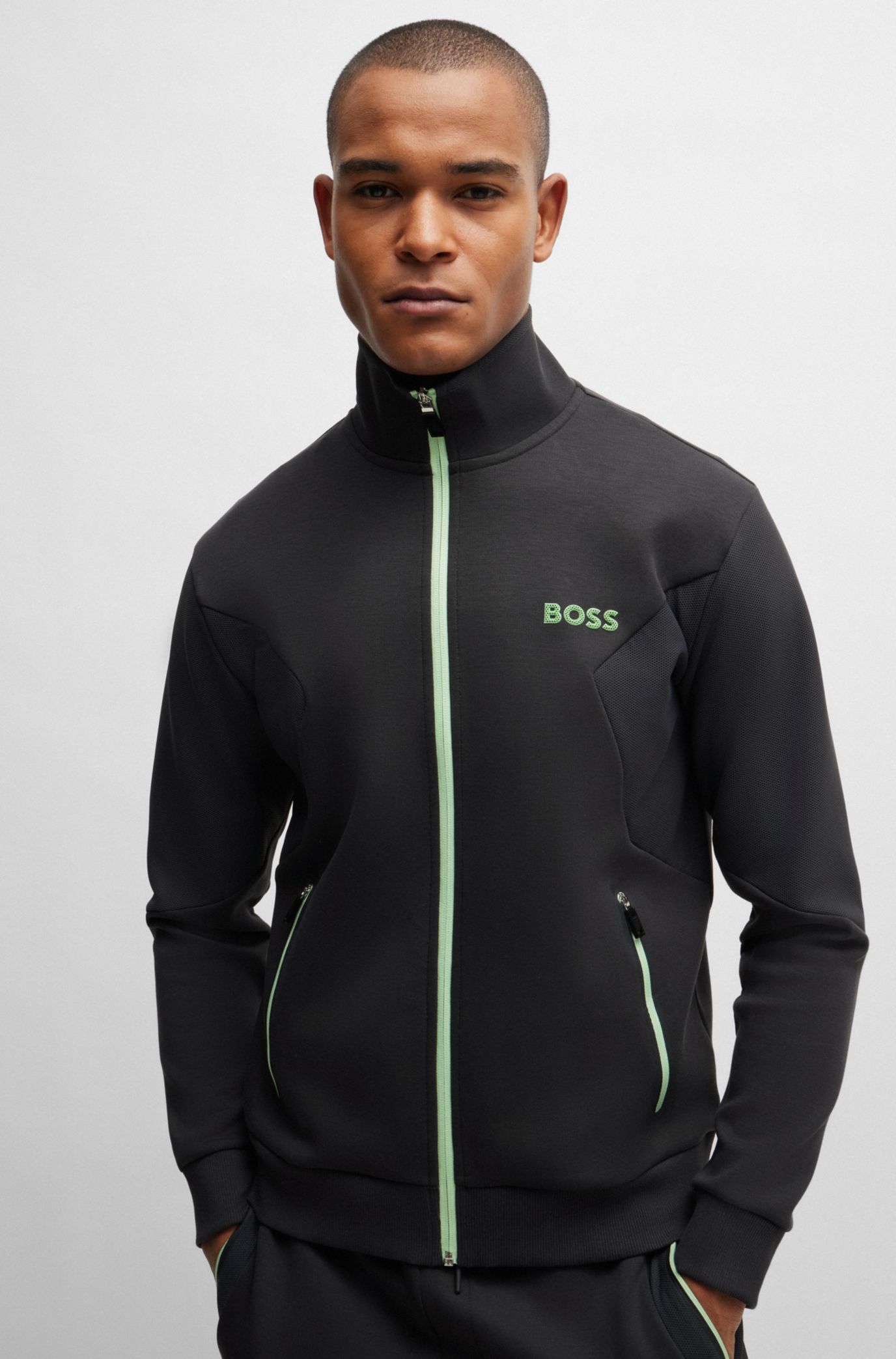 Hugo boss tracksuit black and green new arrivals