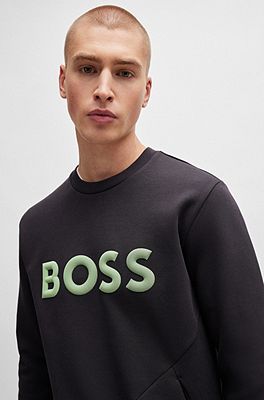 White hugo clearance boss sweatshirt