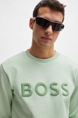 BOSS - Sweatshirt aus Baumwoll-Mix mit erhabenem 3D-Logo 