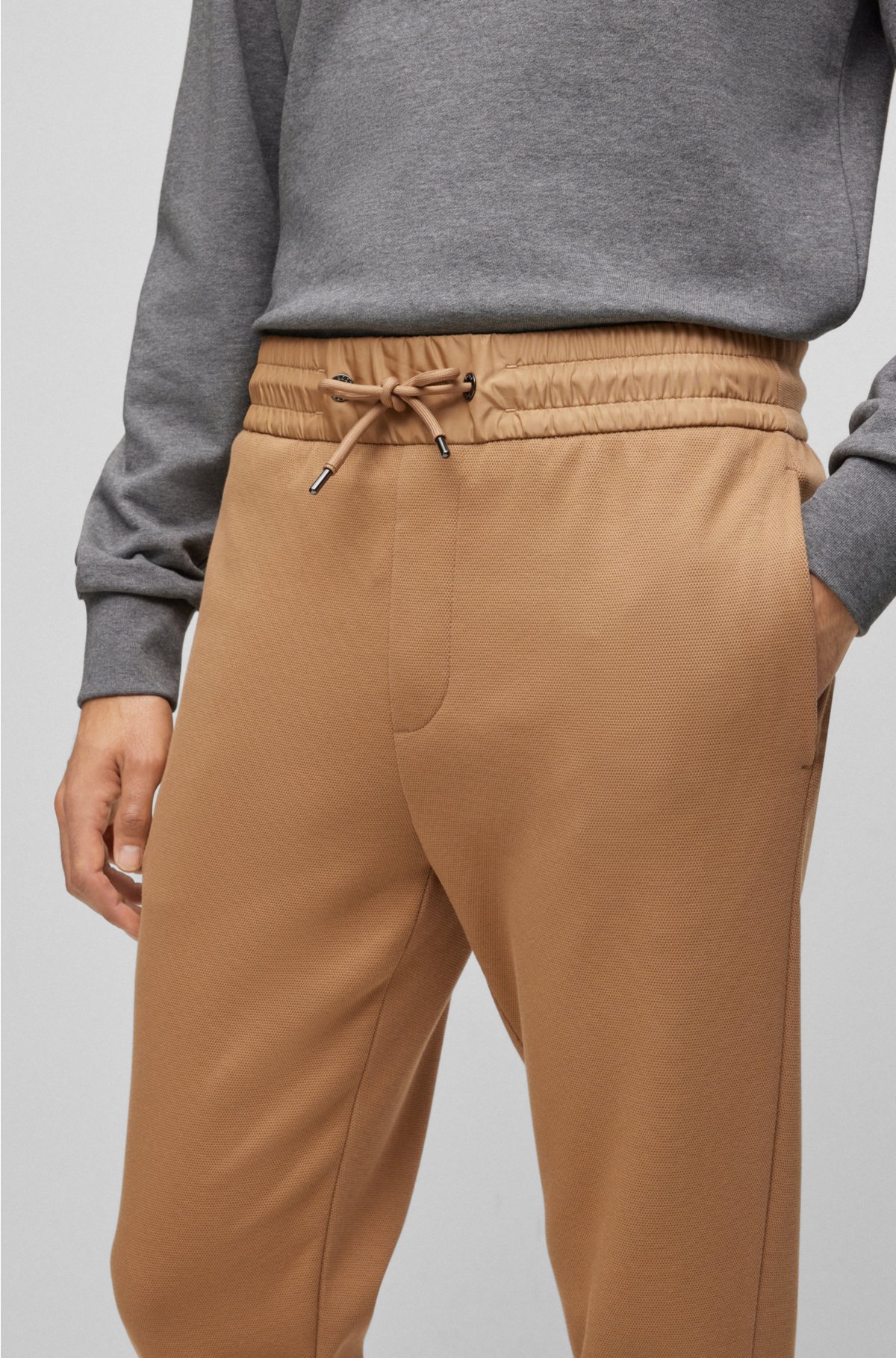Selected Homme co-ord oversized joggers in beige