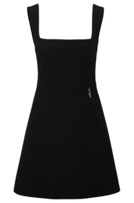 HUGO - Minikleid mit metallenem Logo-Detail