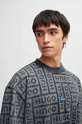 Grey hugo store boss jumper