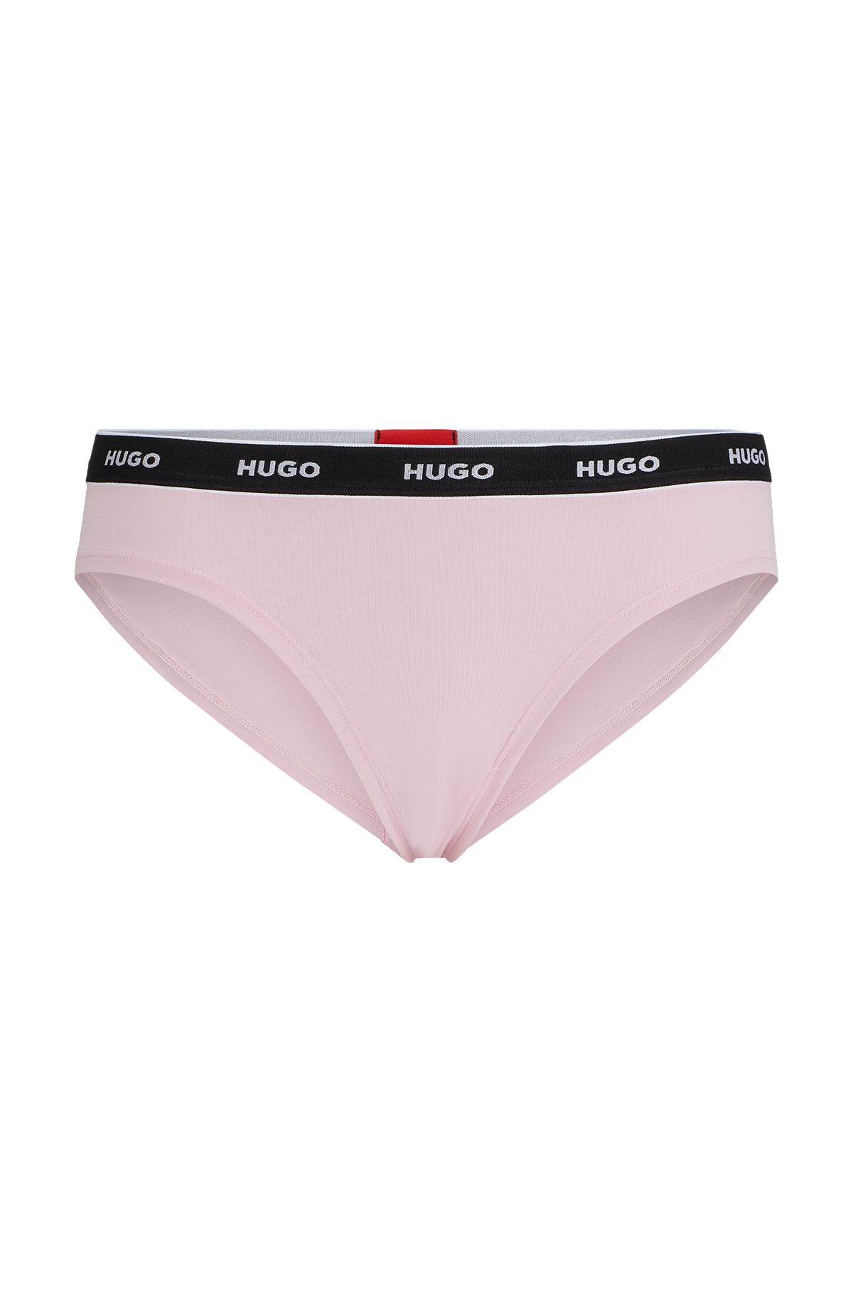 Stretch-cotton regular-rise briefs with logo waistband, light pink