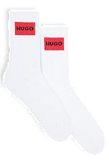 Twee paar korte sokken van een katoenmix, Wit