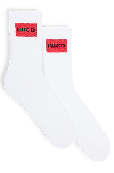 Twee paar korte sokken van een katoenmix, Wit