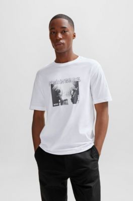 hugo boss white t shirt mens