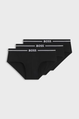 Three-pack of stretch-cotton trunks, Black