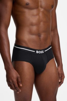 Three-pack of stretch-cotton trunks, Black