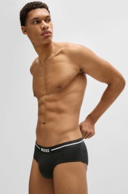 Three-pack of stretch-cotton trunks, Black