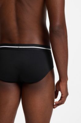 Three-pack of stretch-cotton trunks, Black