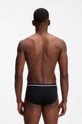 Three-pack of stretch-cotton trunks, Black