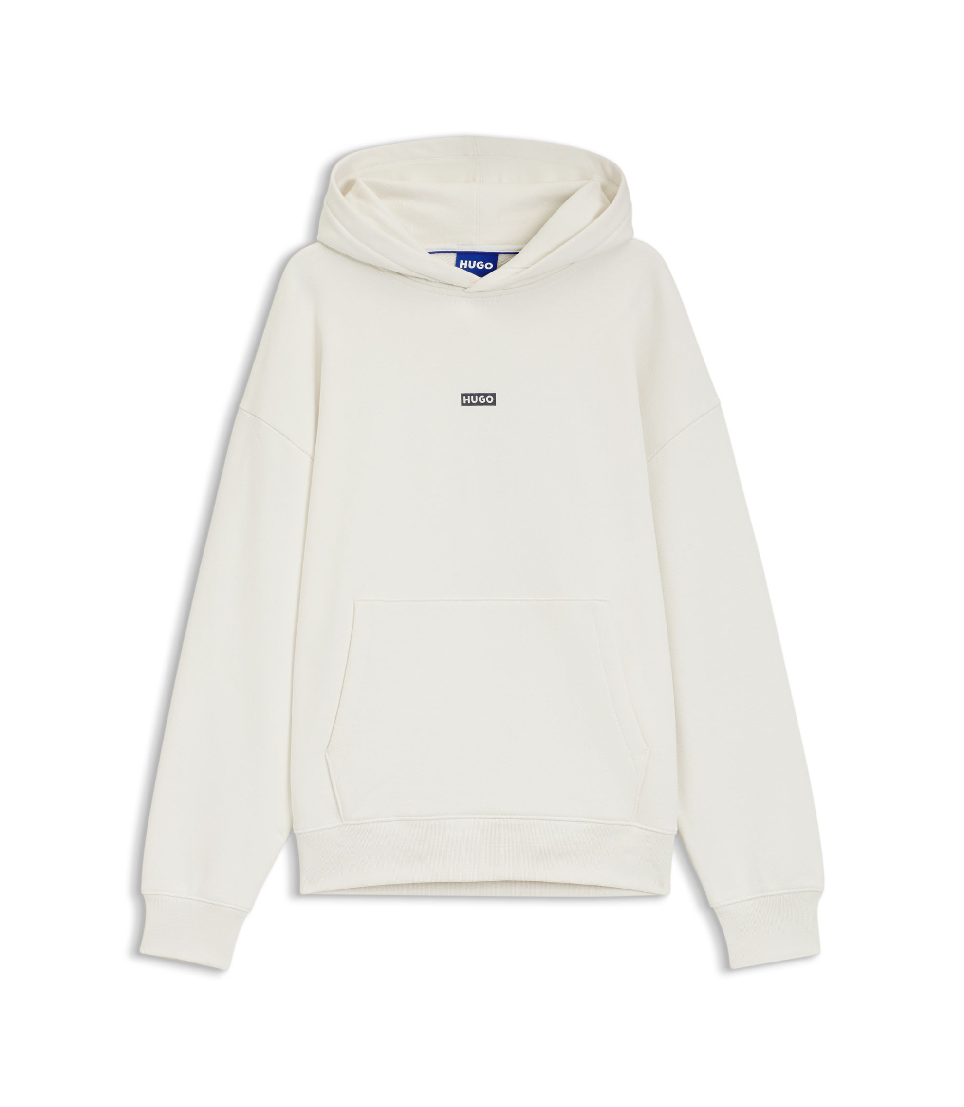 HUGO Sudadera holgada con capucha en felpa de algodón con