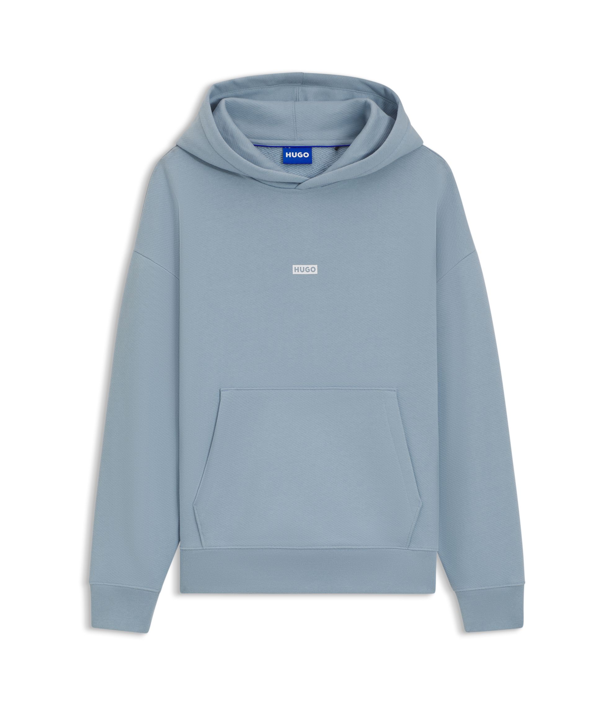 HUGO - コットンテリー ルーズフィットフーディ ロゴディテール