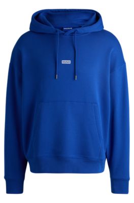 HUGO - Cotton-terry hoodie with new-season logo story