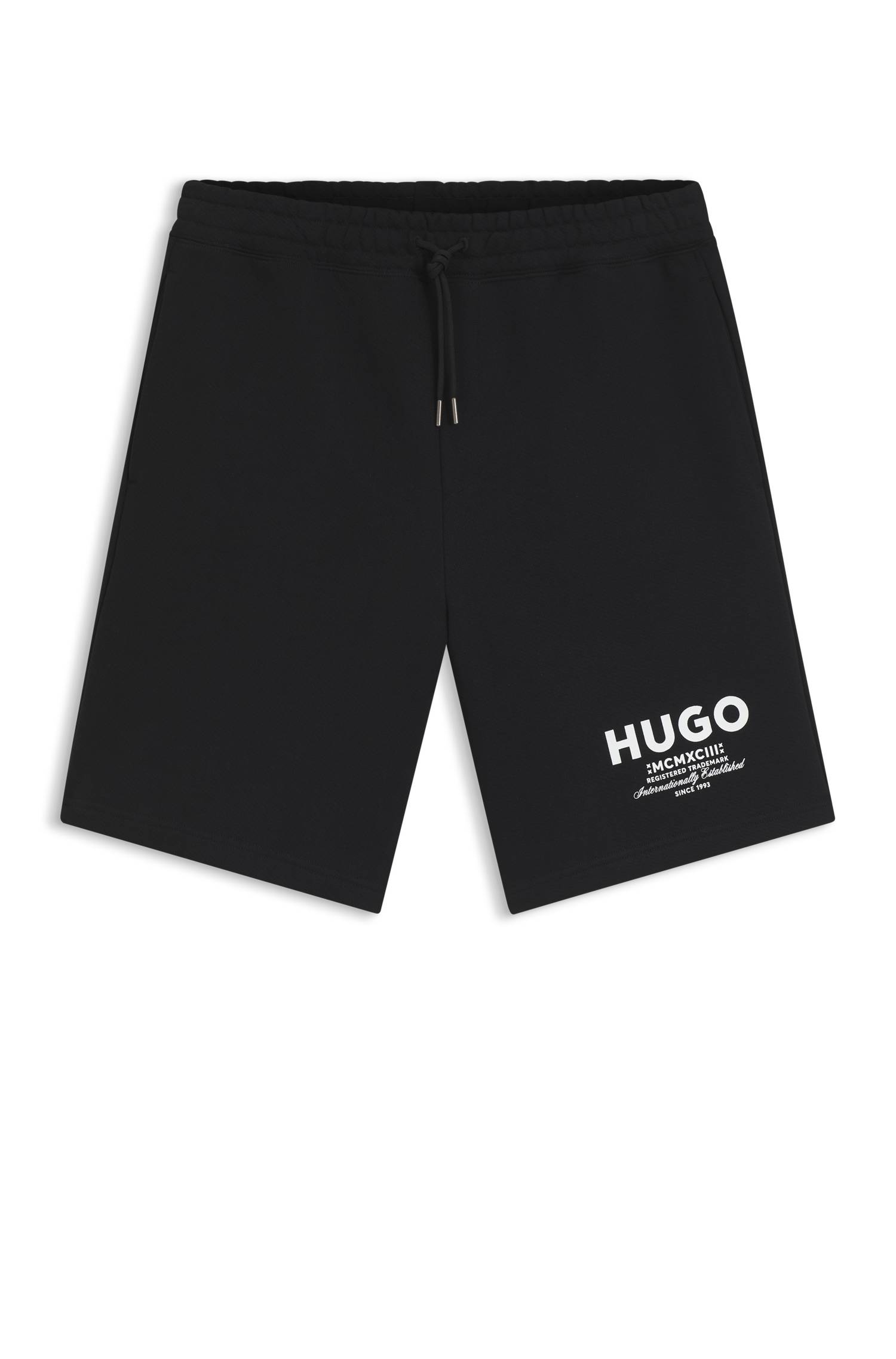Hugo Loose-fit shorts in cotton terry with logo print herr – bild 4