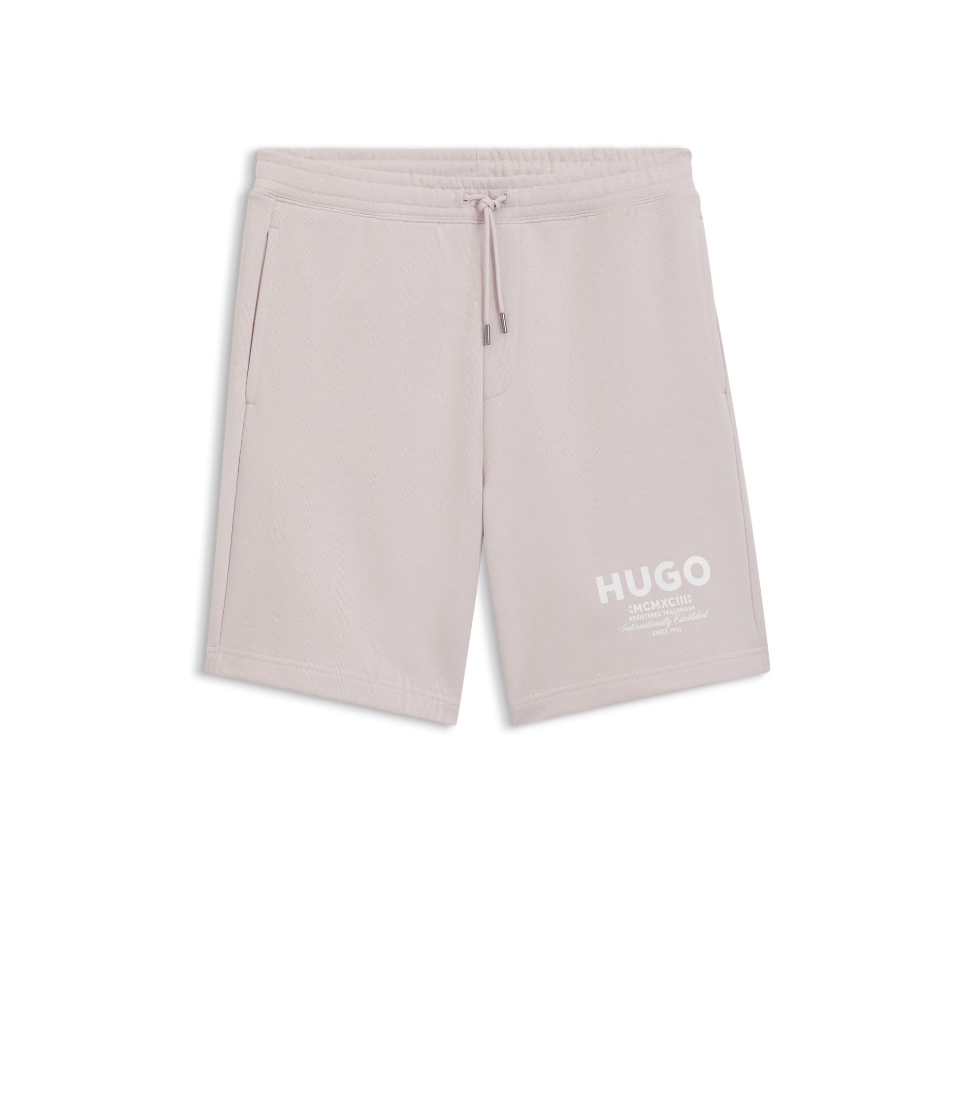 Loose-Fit Shorts aus Baumwoll-Terry mit Logo-Print