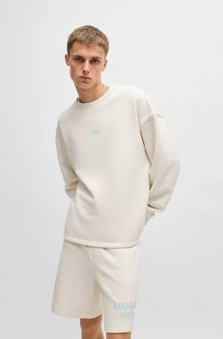 Cotton-terry sweatshirt with logo print