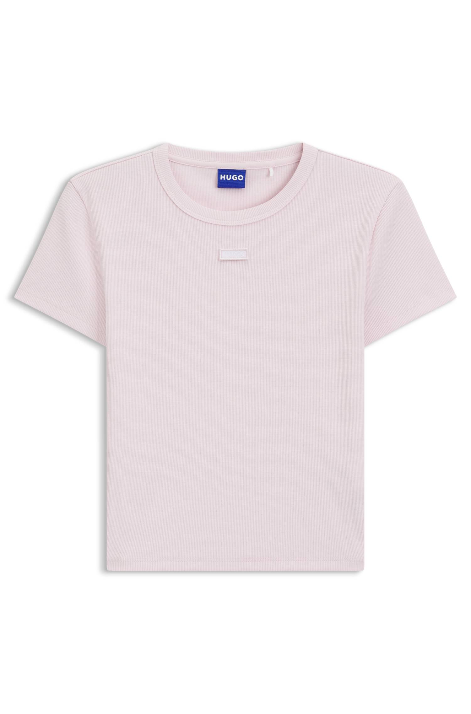 Hugo Slim-fit cropped T-shirt in stretch cotton dam – bild 4