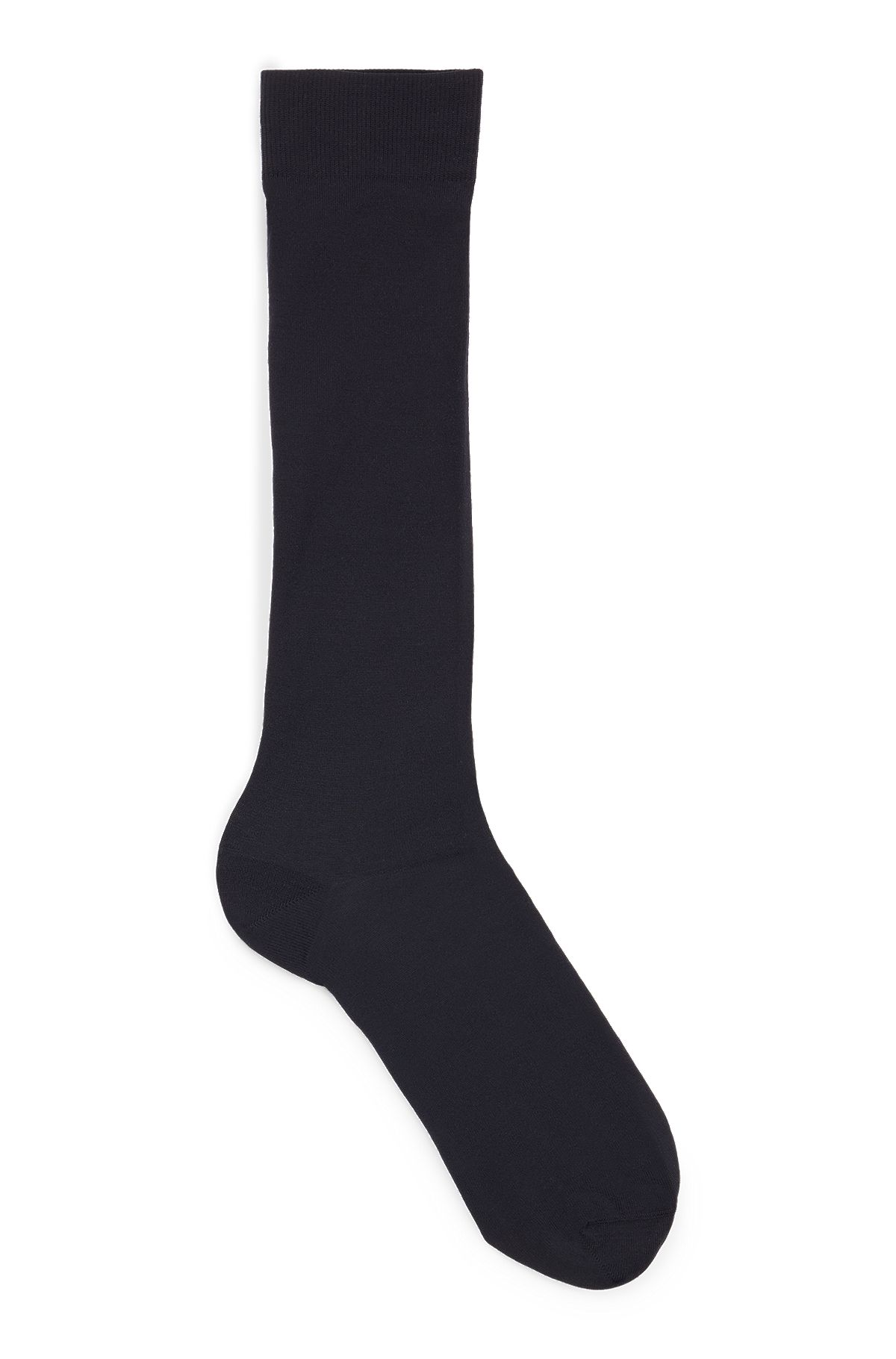 Knee-length socks in breathable microfibre, Black