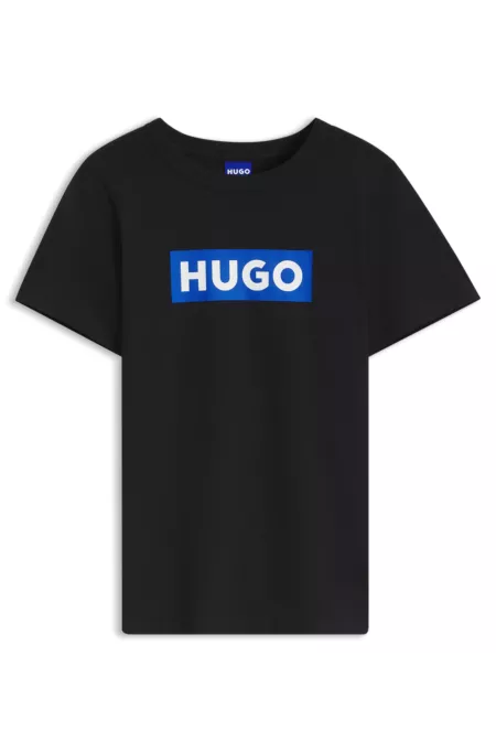 Slim-fit T-shirt in cotton with logo print