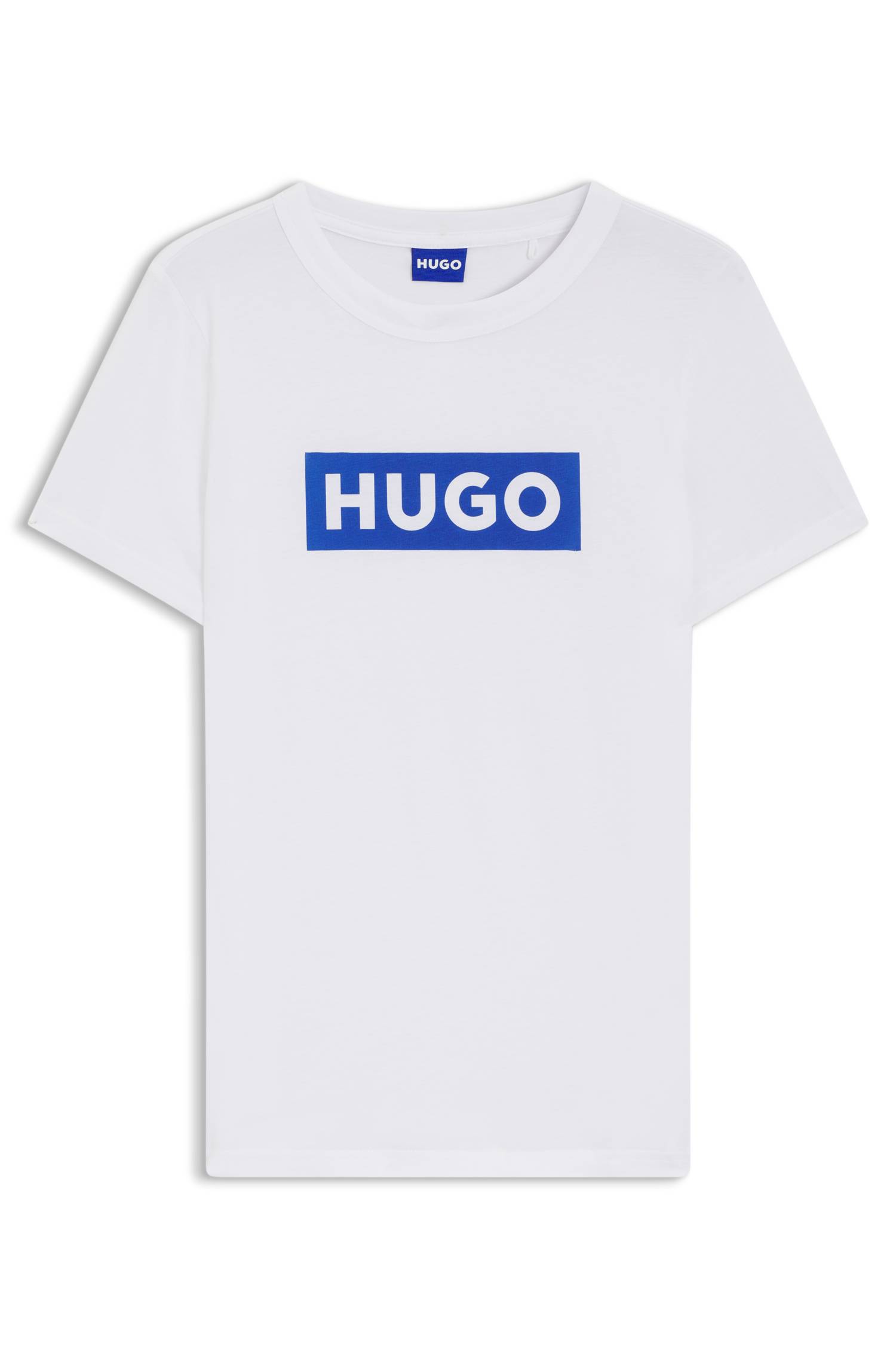 Hugo Slim-fit T-shirt in cotton with logo print dam – bild 4