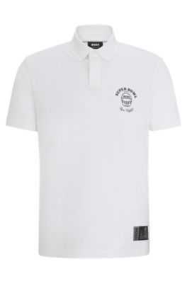 BOSS - BOSS x NFL cotton polo shirt with metallic print