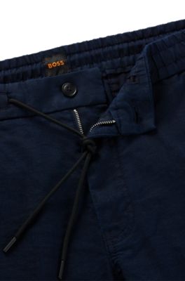 BOSS - Tapered-Fit Hose aus Leinen-Mix