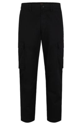 BOSS - Cargo trousers in stretch-cotton poplin