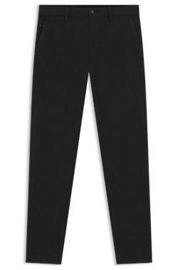 Tapered-fit trousers in stretch-cotton satin