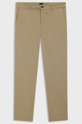 Tapered-fit chinos, Beige