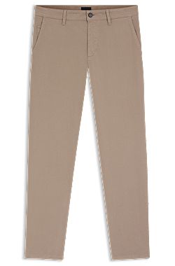 Tapered-Fit Chino aus elastischem Baumwoll-Satin